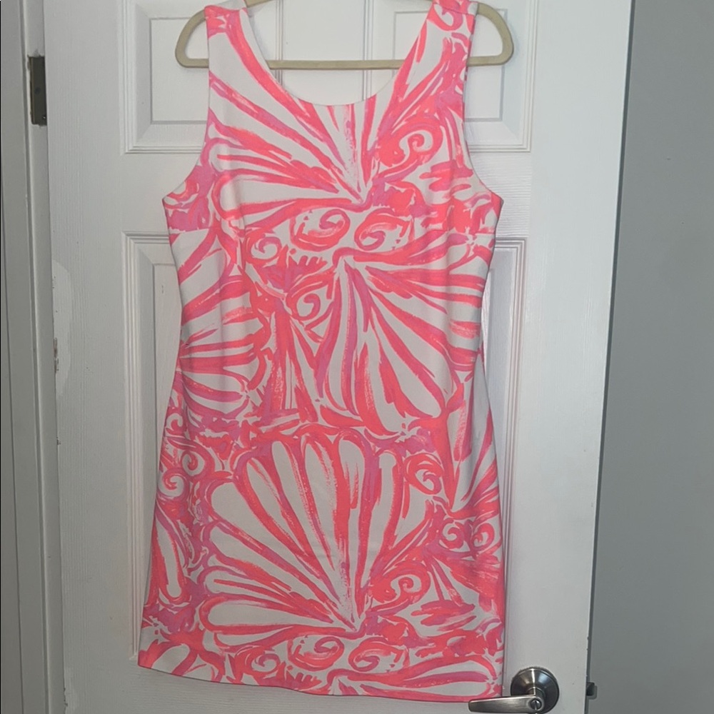 Lilly Pulitzer pink and White Swirl Mini Dress